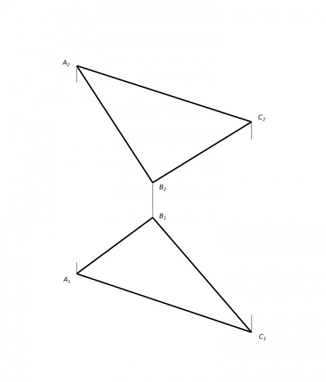 Найти центр описанной около треугольника  окружности.