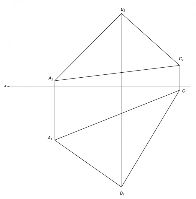 Построить множество точек равноудаленных от вершин треугольника