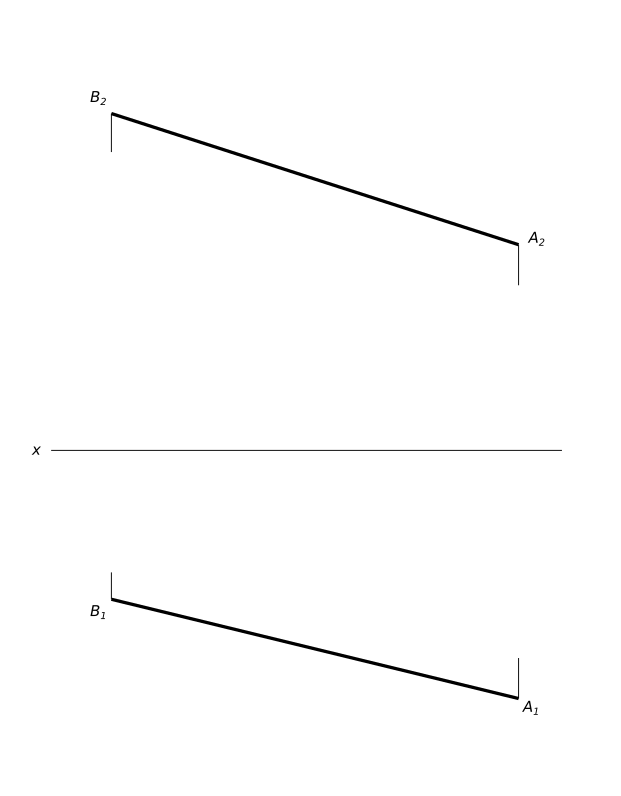На прямой ab построить точку c на расстоянии 10 мм от точки a